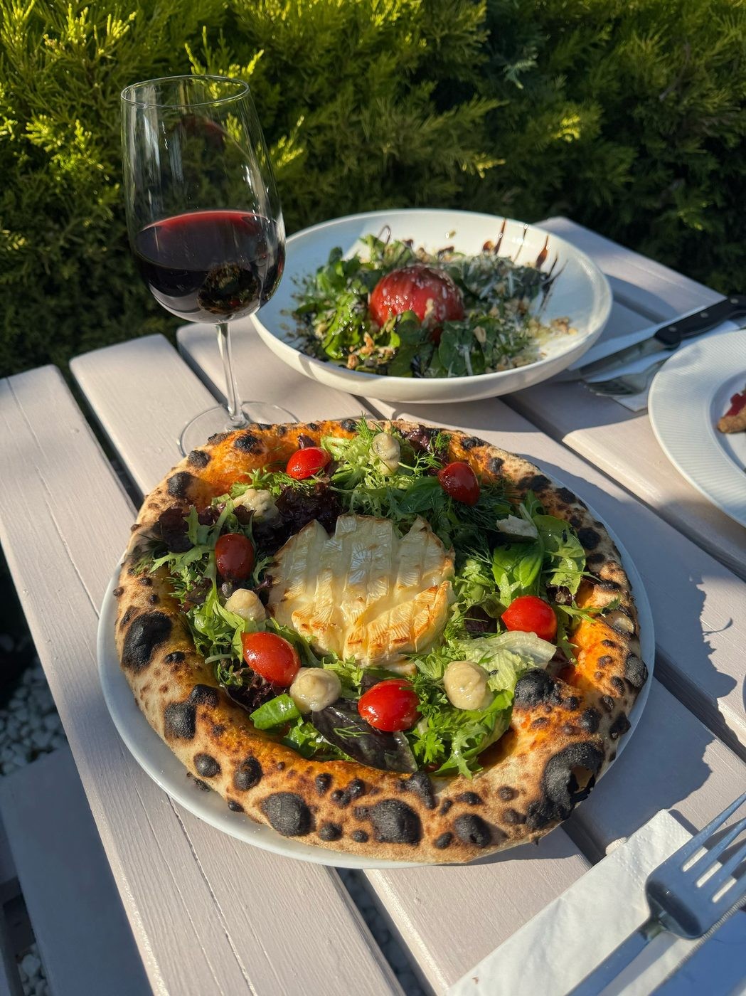Wood-fired pizza at Hitaly Garden